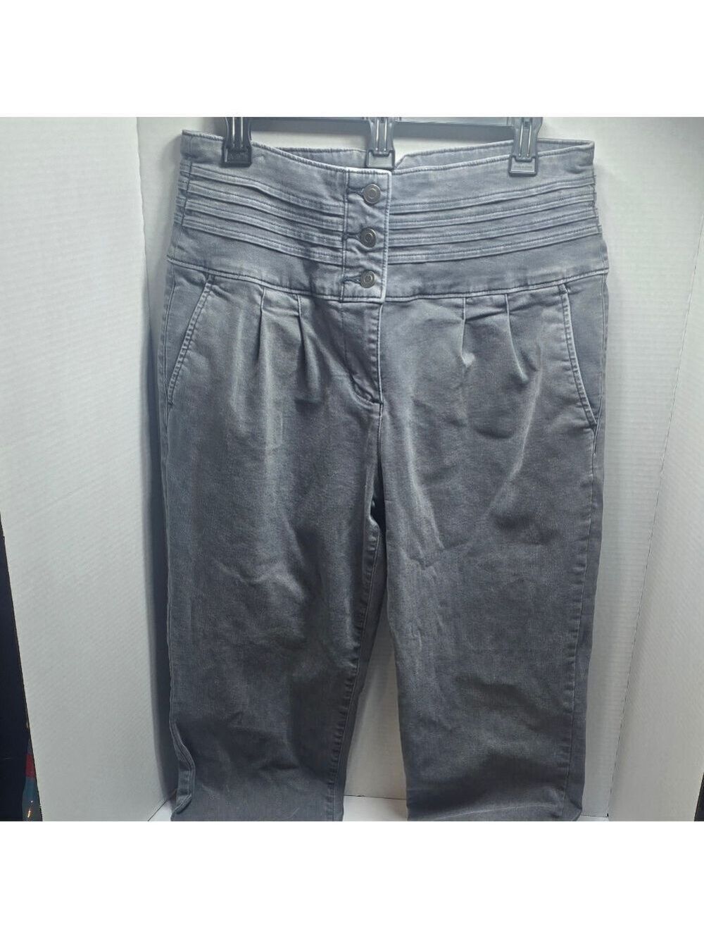 Stylish High-Rise Gray Women's Jeans
